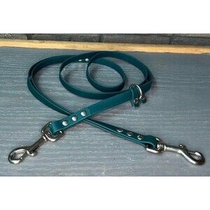 5.5’ Biothane Hands Free Leash w/Flat Traffic Handle 5/8" width USA handmade